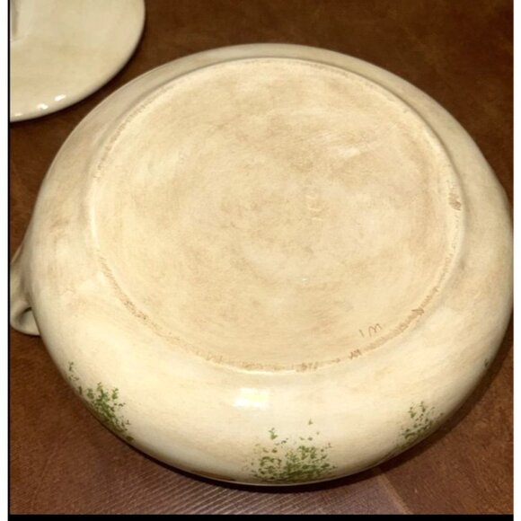 Vintage Hand-Painted Vegetable Motif Ceramic Soup Tureen With Lid - Picture 6 of 9